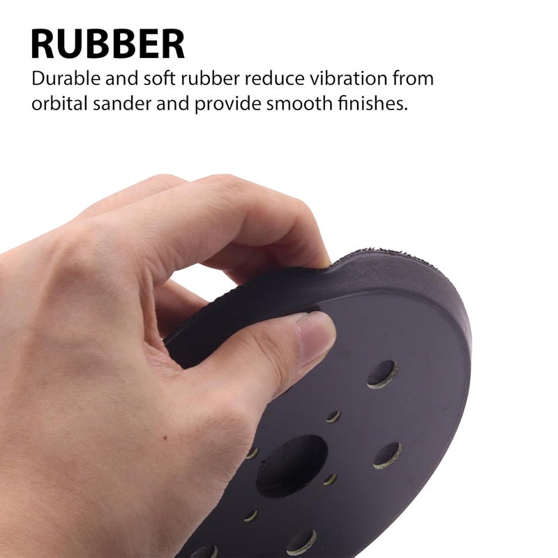SHUTTLE GENIUS 6 Inch Replacement Sander Pads, 6 Holes Hook and Loop Sander Pad for Ridgid R2611 Random Orbit Sander, 2 Pack - Image 4